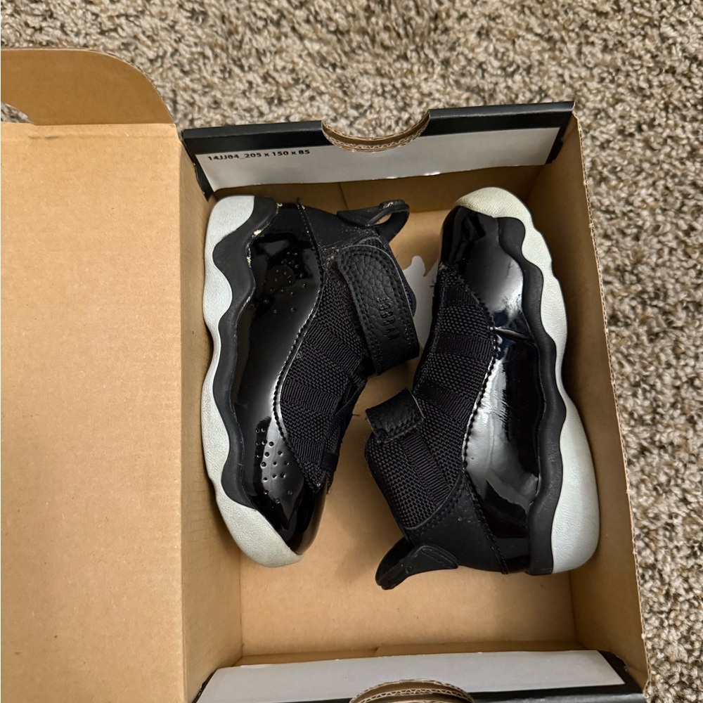 Jordan Kids Black and Gray Sneakers